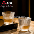 ATO Einfacher vertikaler Streifen klassisches Glas -Glas -Trinkglas